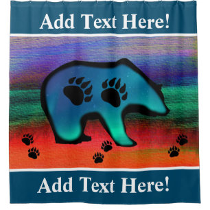 Northern Lights Spirit Bear Shower Curtain