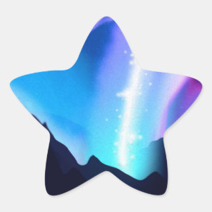 Northern Lights Star Sticker