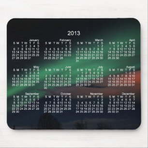 Northern Lights Starry Sky; 2013 Calendar Mouse Mat