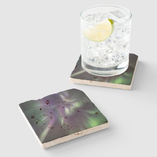 Northern Lights Stone Coaster (Side)