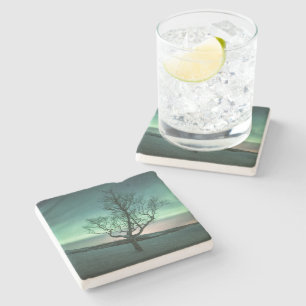 Northern Lights Stone Stone Coaster