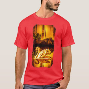 Northern Lights Swan Rough Edges T-Shirt