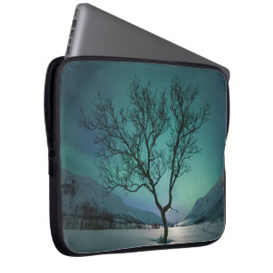 Northern Lights Tree Laptop Sleeve