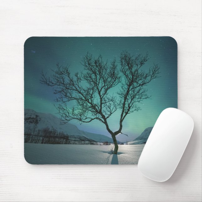 Northern Lights Tree Mouse Mat (With Mouse)