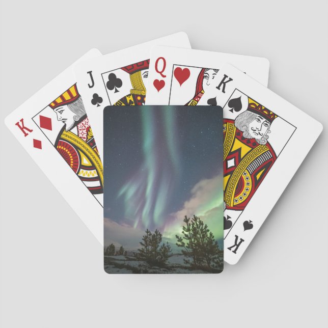 Northern Lights Trees Playing Cards (Back)