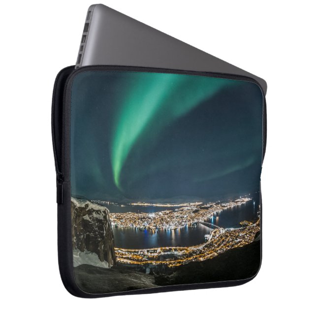 Northern Lights Tromso Laptop Sleeve (Front Right)