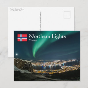 Northern Lights Tromso Postcard