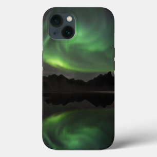 Northern Lights   Vestrahorn Beach Hofn, Iceland iPhone 13 Case