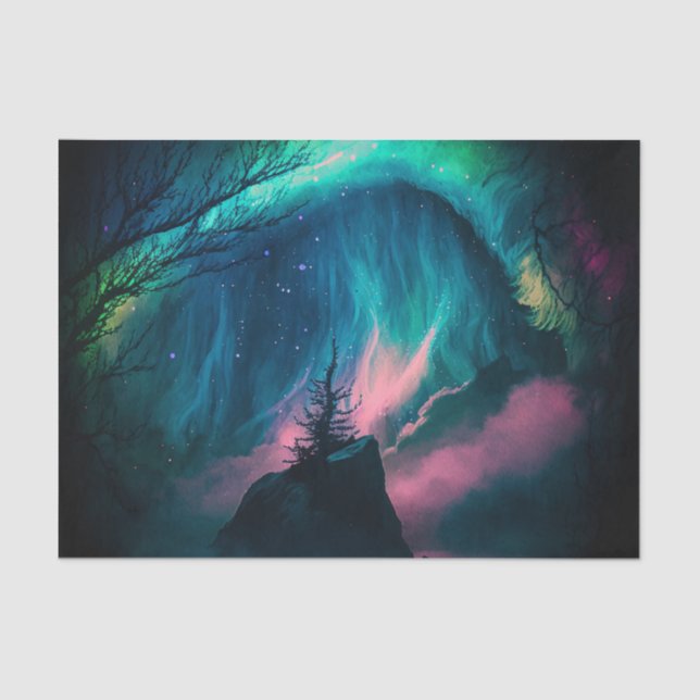 Northern Lights Vibrant Colours Tissue Paper (Front)