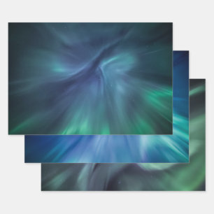 Northern Lights Wrapping Paper Sheet