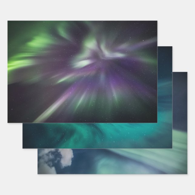 Northern Lights Wrapping Paper Sheet (Set)
