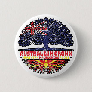 Northern Macedonia Macedonian Australian Australia 6 Cm Round Badge