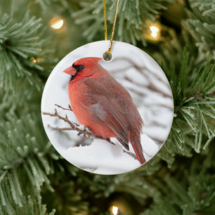Northern (Male) Cardinal   Ceramic Ornament
