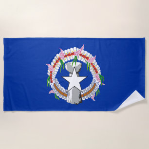Northern Mariana Islands Flag Beach Towel