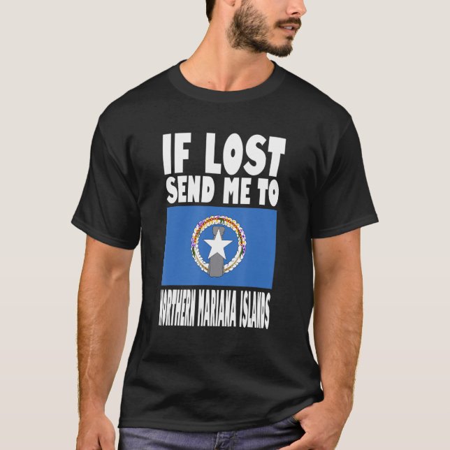 Northern Mariana Islands Flag Design  If lost send T-Shirt (Front)