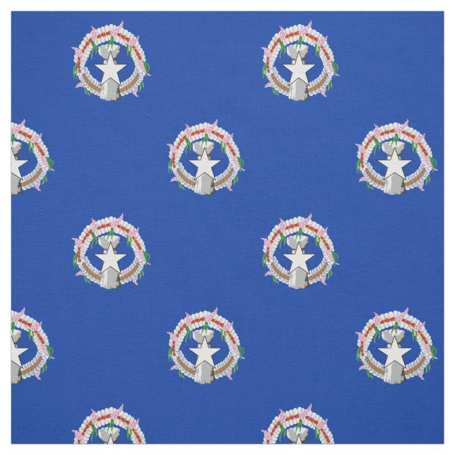 Northern Mariana Islands Flag Fabric (Swatch)