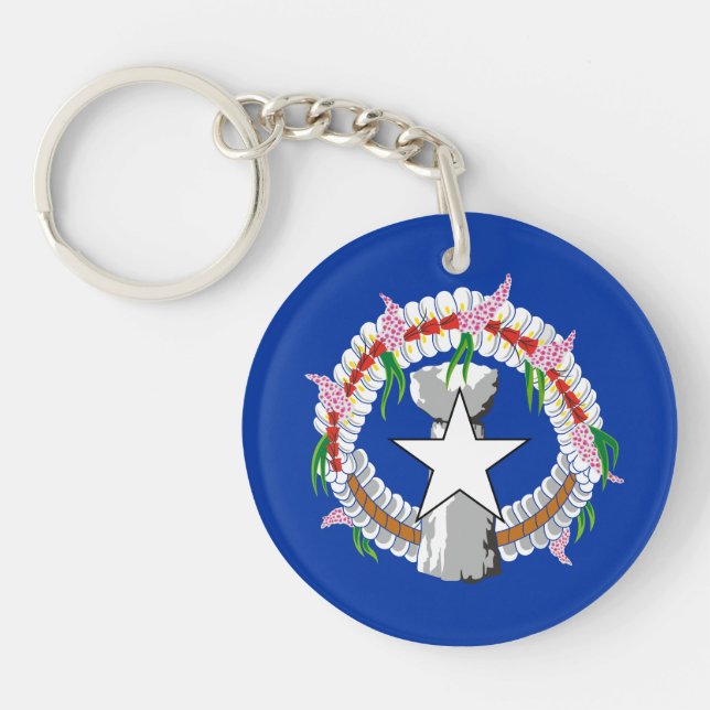 Northern Mariana Islands Flag Key Ring (Front)