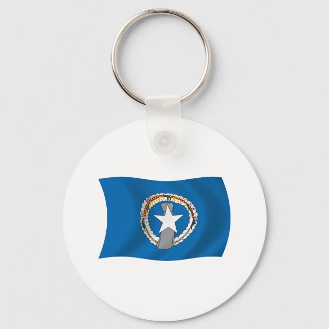 Northern Mariana Islands Flag Keychain (Front)