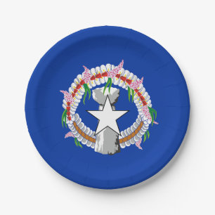 Northern Mariana Islands Flag Paper Plate