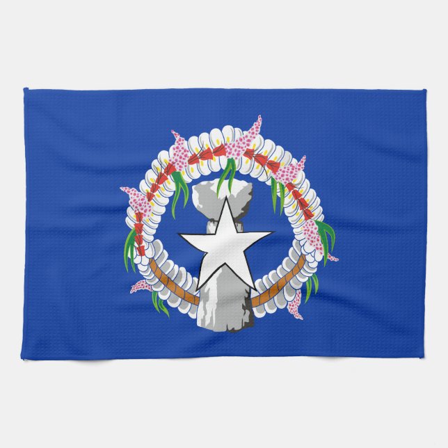 Northern Mariana Islands Flag Tea Towel (Horizontal)