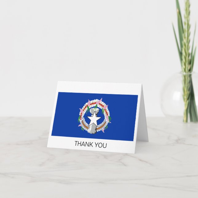 Northern Mariana Islands Flag Thank You Card (Front)