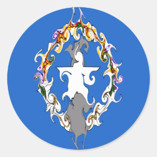 Northern Marianas Gnarly Flag Classic Round Sticker