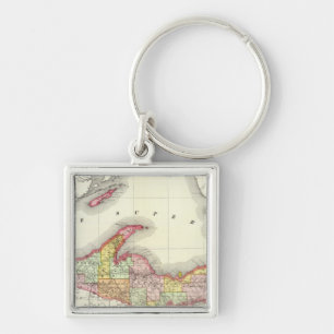 Northern Michigan Key Ring