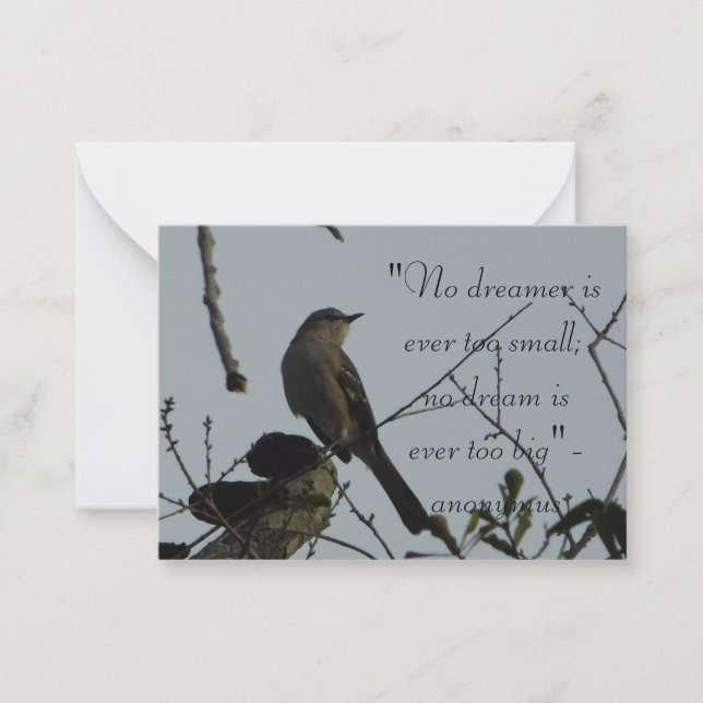 Northern Mocking Bird Quote Clearwater Florida Card (Front)