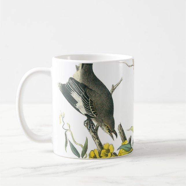Northern Mockingbird by Audubon Coffee Mug (Left)