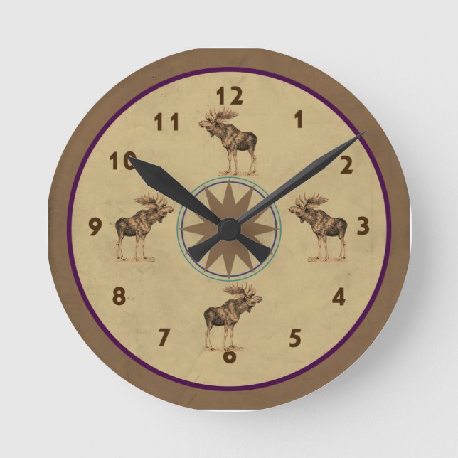Northern Moose Clock (Front)