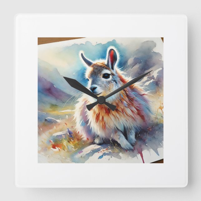 Northern Mountain Viscacha 030924AREF124 - Waterco Square Wall Clock (Front)