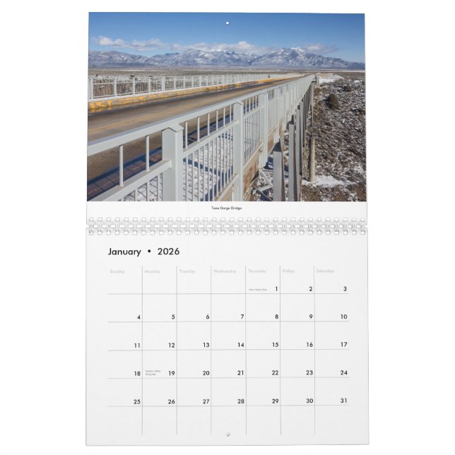Northern New Mexico Photography Calendar (Jan 2026)