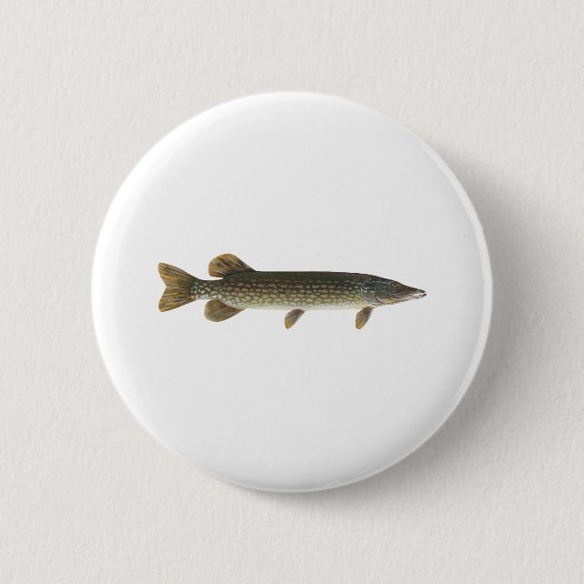 Northern Pike 6 Cm Round Badge (Front)