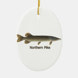 Northern Pike (titled) Ceramic Tree Decoration