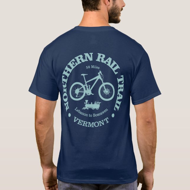 Northern Rail Trail (cycling) T-Shirt (Back)