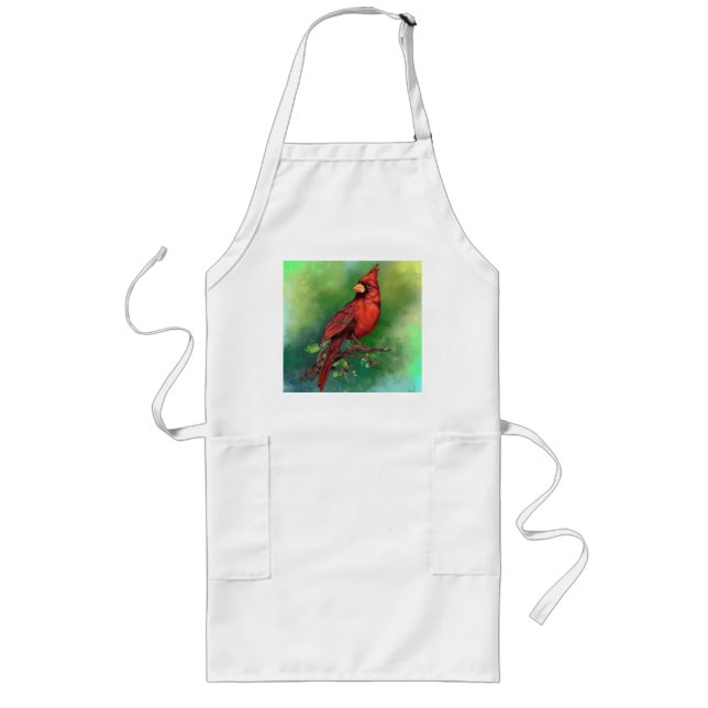 Northern Red Cardinal Bird Apron (Front)