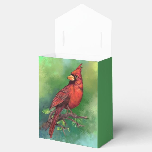 Northern Red Cardinal Bird Gift Box (Opened)