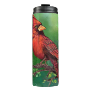 Northern Red Cardinal Bird Thermal Tumbler