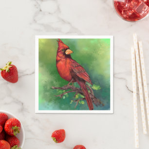 Northern Red Cardinal Napkins