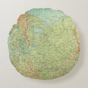Northern Russia & Finland Round Cushion
