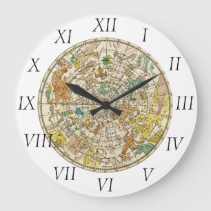 Northern Sky Star Chart and Constellations Map Large Clock