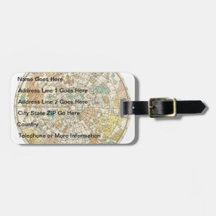 Northern Sky Star Chart and Constellations Map Luggage Tag