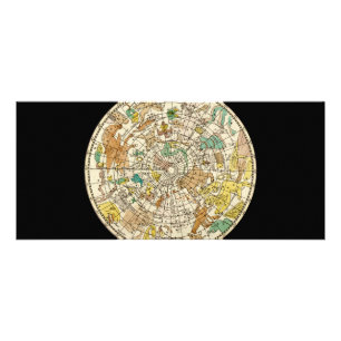 Northern Sky Star Chart and Constellations Map Rack Card