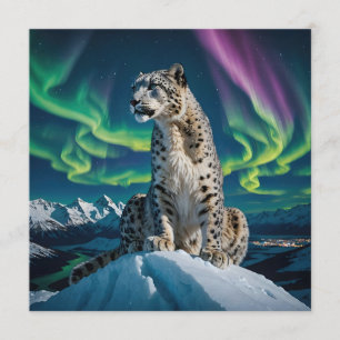 “Northern Sky Wanderer” – Snow Leopard Portrait Invitation