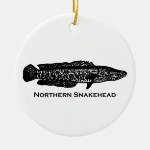Northern Snakehead Ceramic Tree Decoration