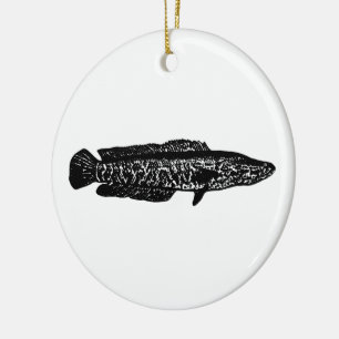 Northern Snakehead Ceramic Tree Decoration