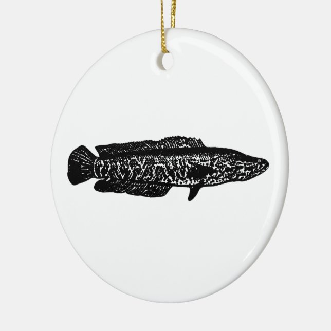 Northern Snakehead Ceramic Tree Decoration (Left)