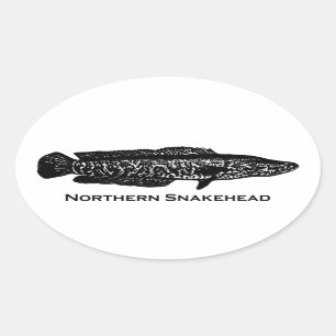 Northern Snakehead Oval Sticker