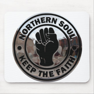 northern soul chrome and black mouse mat