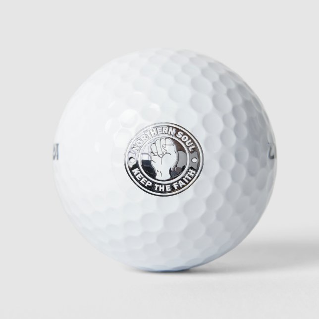 Northern Soul Chrome Golf Balls (Front)